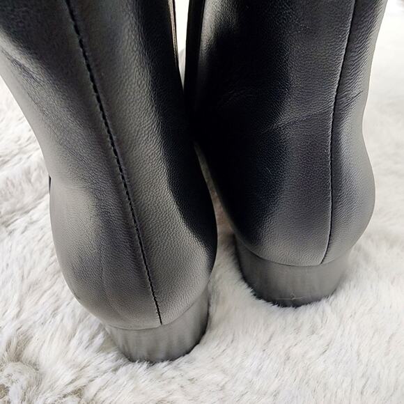 NEW Everlane The Day Sleek Black Leather Ankle Boots - Picture 10 of 15